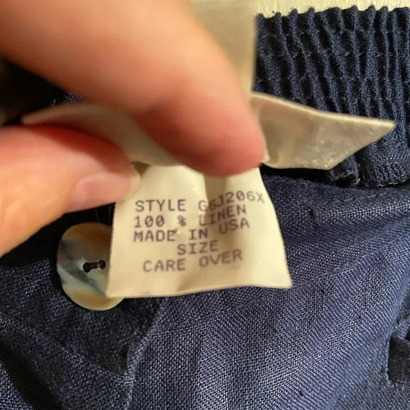 David Dart Collection 100% Linen Navy Button Front MIDI Length. Sz XL - Picture 4 of 7